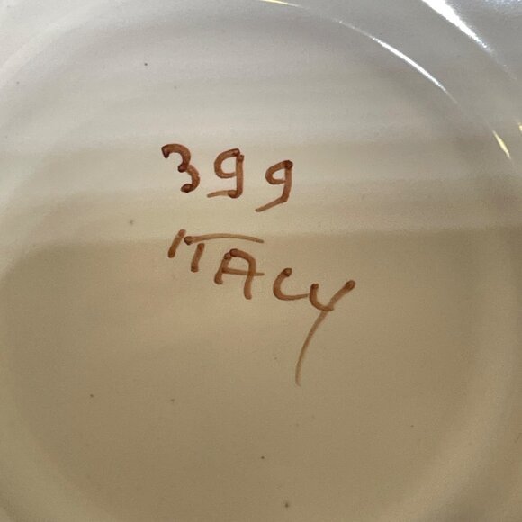 Hand-Painted Ceramic Magnolia Tile Wall Art From Italy - Picture 6 of 10